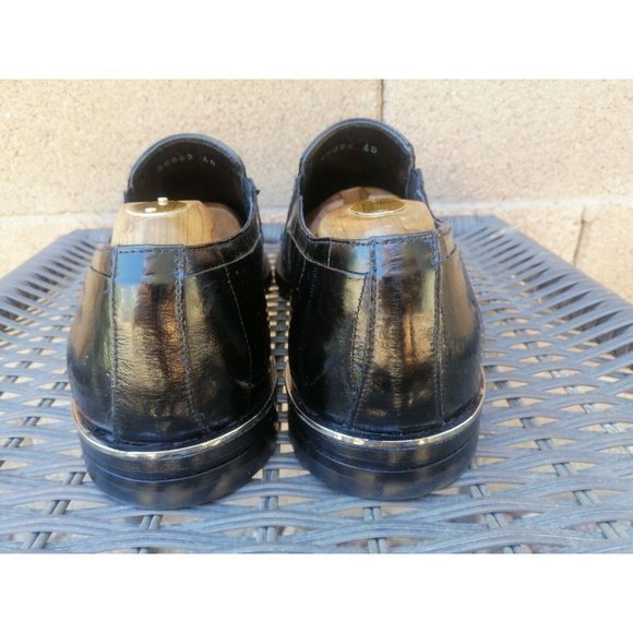 Dino Bigioni‎ Sosnie Black Leather Slip On Size 7 US, Euro sz 40 Made in Italy main image 4